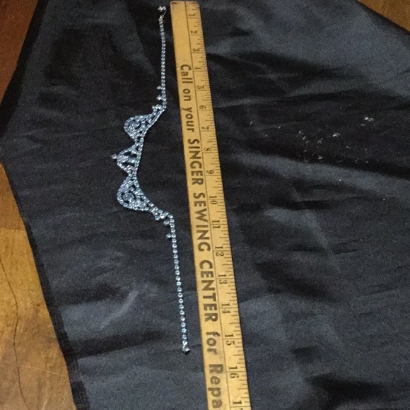 Vintage blue Rhinestone Collar Necklace - Picture 4 of 7